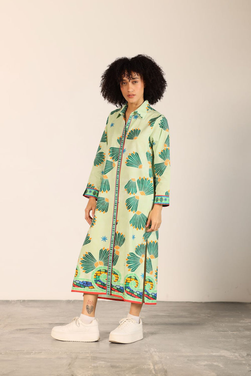 MINT SHELLS ELIZA DRESS by Maude Vivante