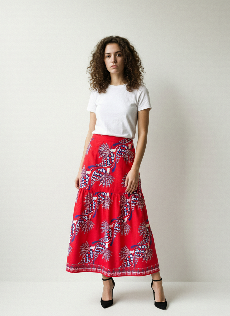 CRIMSON ASCENT ADA SKIRT by Maude Vivante