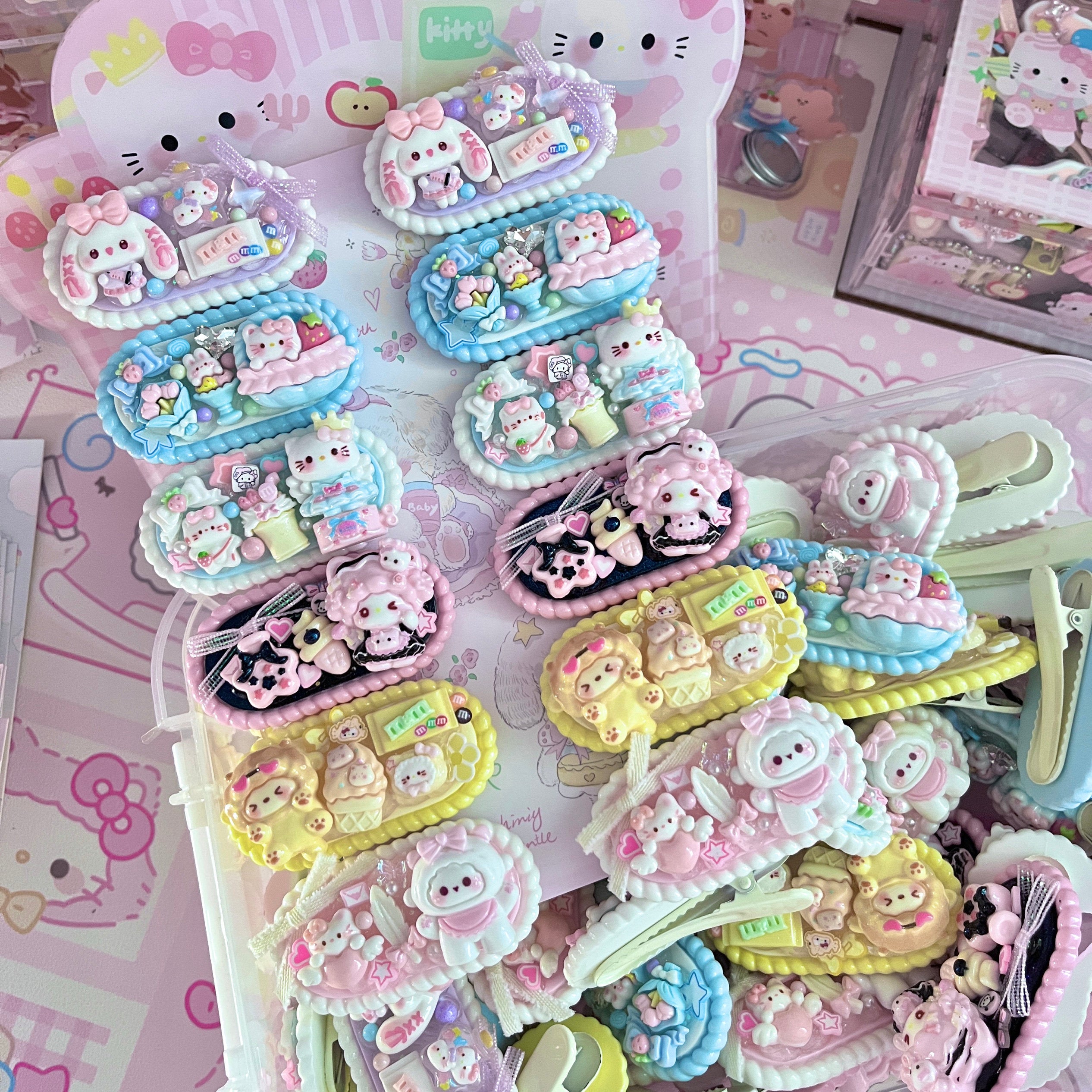 Kawaii Cream Edge Clip Set 5pcs - Sweet Star by Land Decora