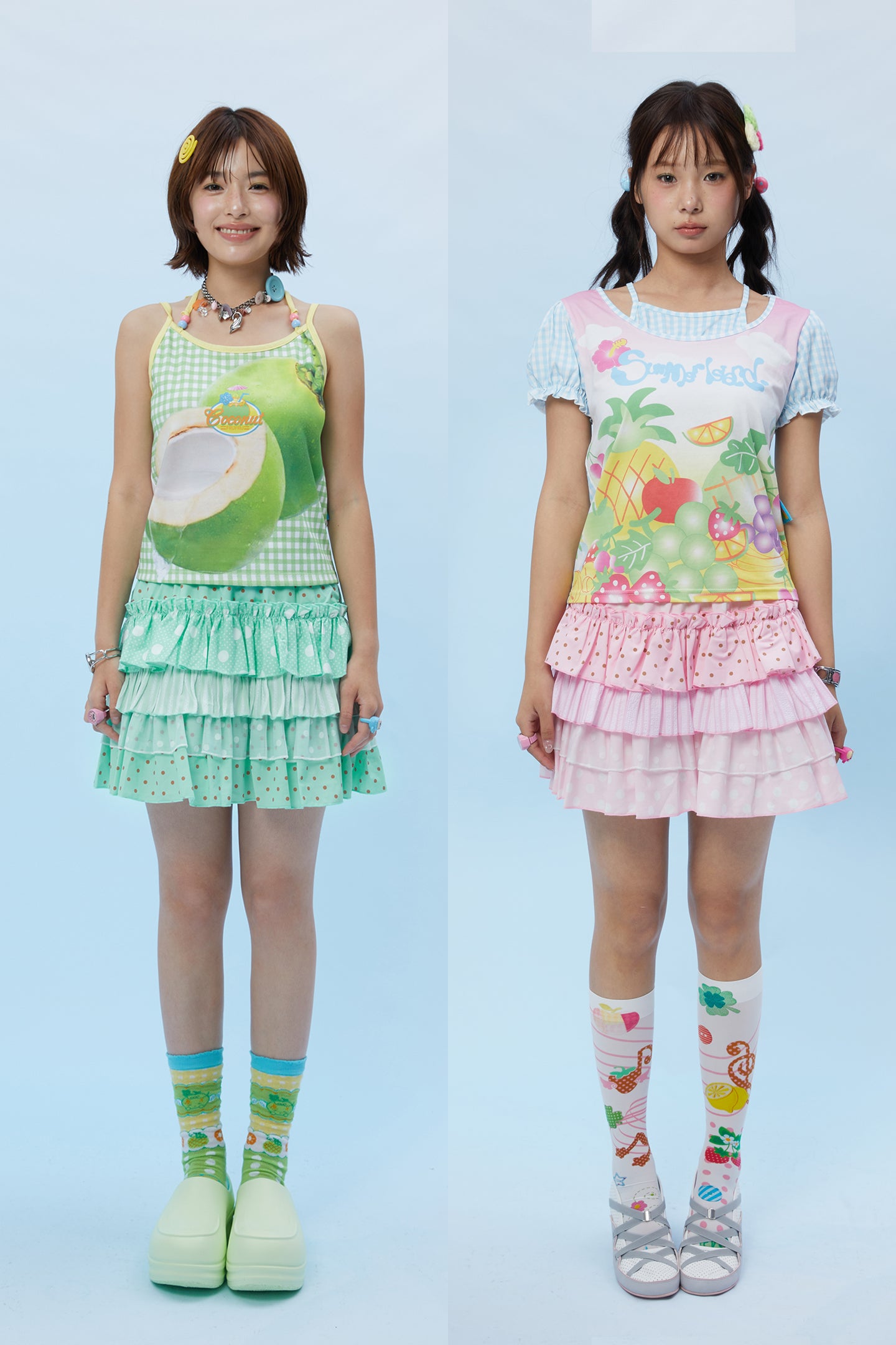 Frufru - Polka Dot Cake Skirt | Cute Girlcore Ruffle Aesthetic Skirt by Land Decora