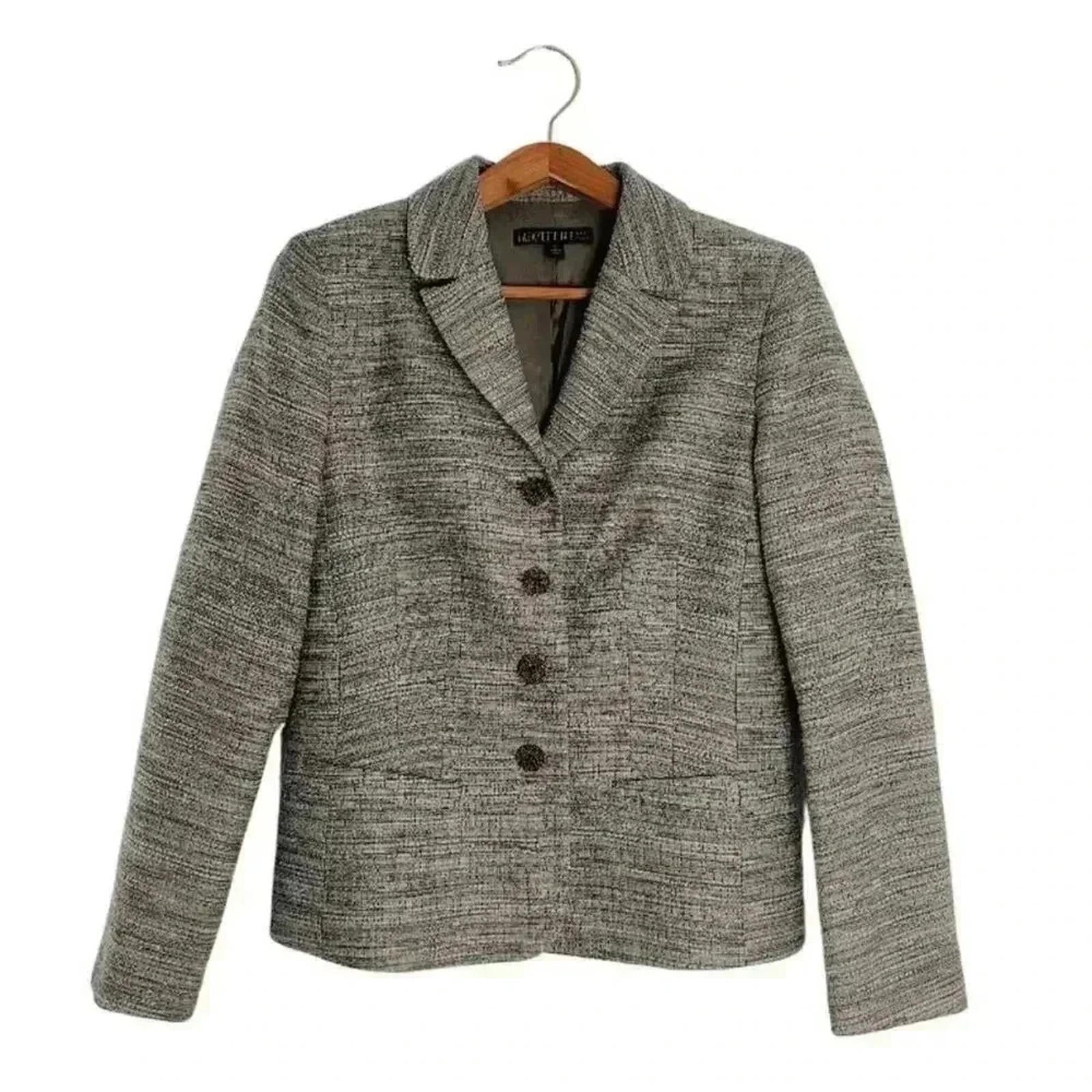 Lafayette 148 Tan Tweed Blazer Women's Size 6 Business Casual Formal O by Hot Girl Secondhand