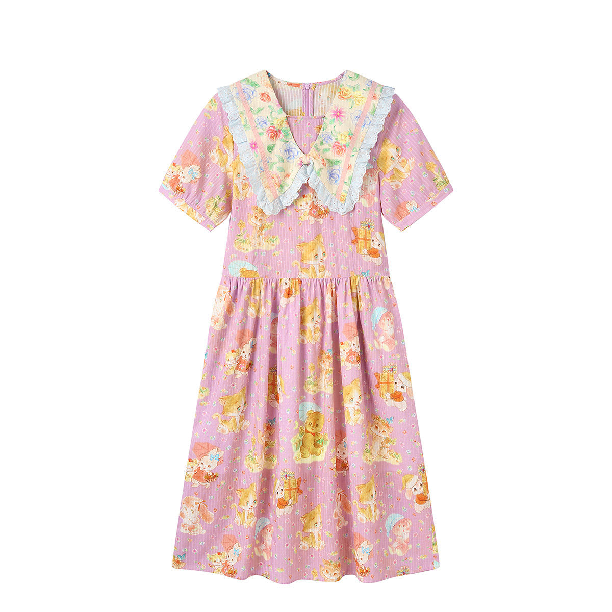 Sweet Floral Bow Dress - tntntutu by Land Decora