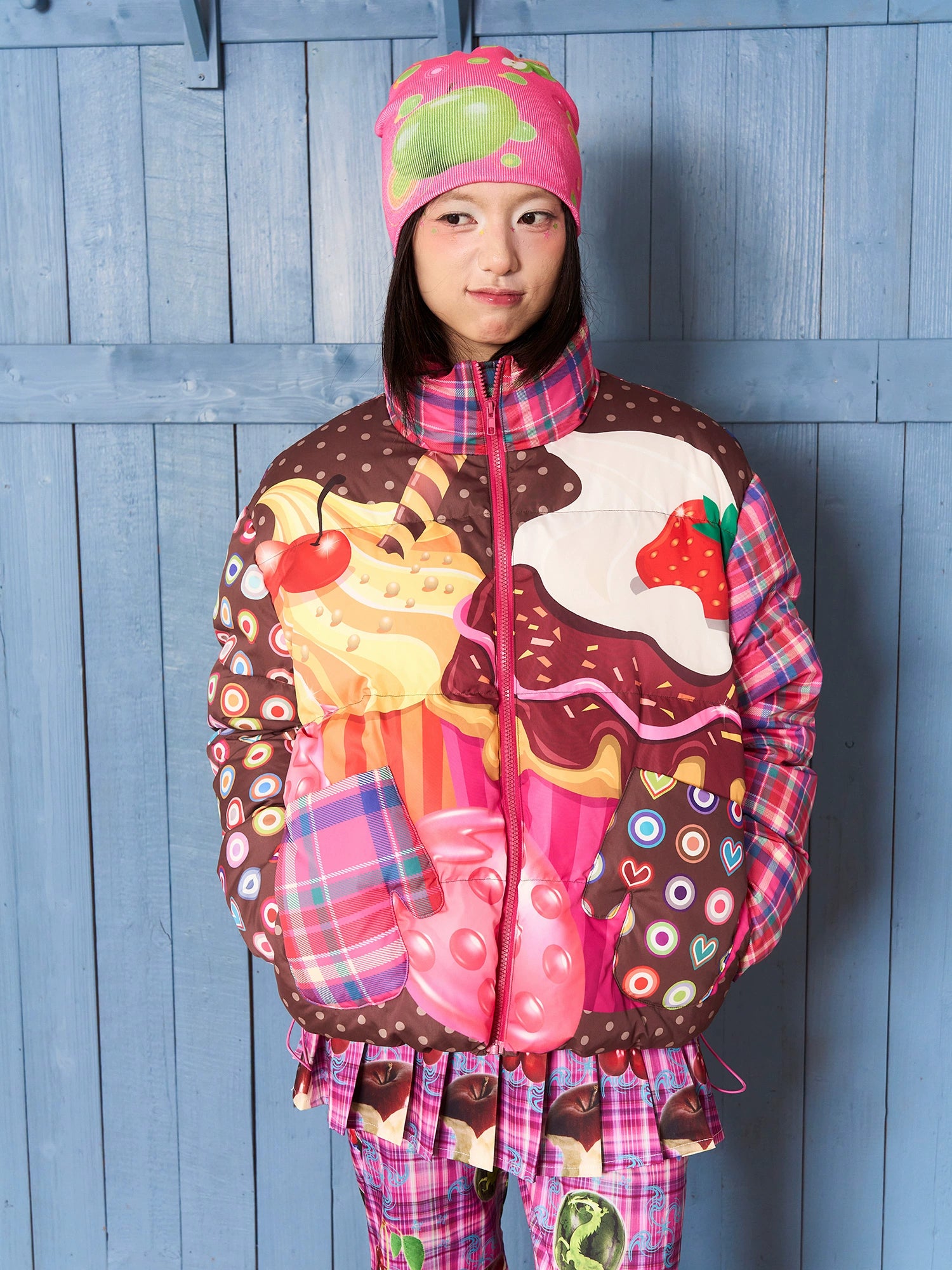 Harajuku Coat Chocolate Cotton-padded Coat Cake Cotton Jacket - Fruits by Land Decora