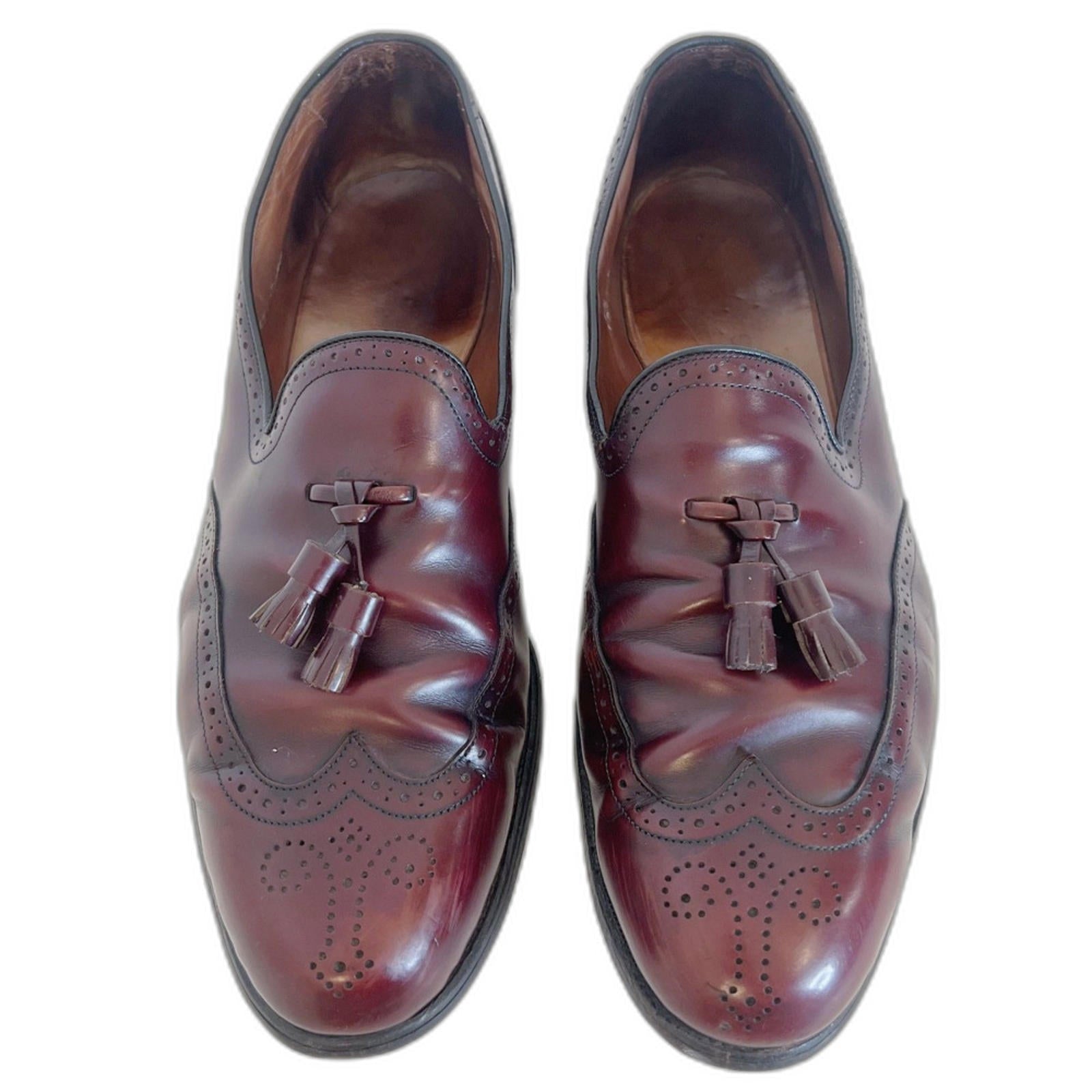 Allen Edmonds Saxon Tassel Loafers Oxfords Burgundy Oxblood Men's Size by Hot Girl Secondhand