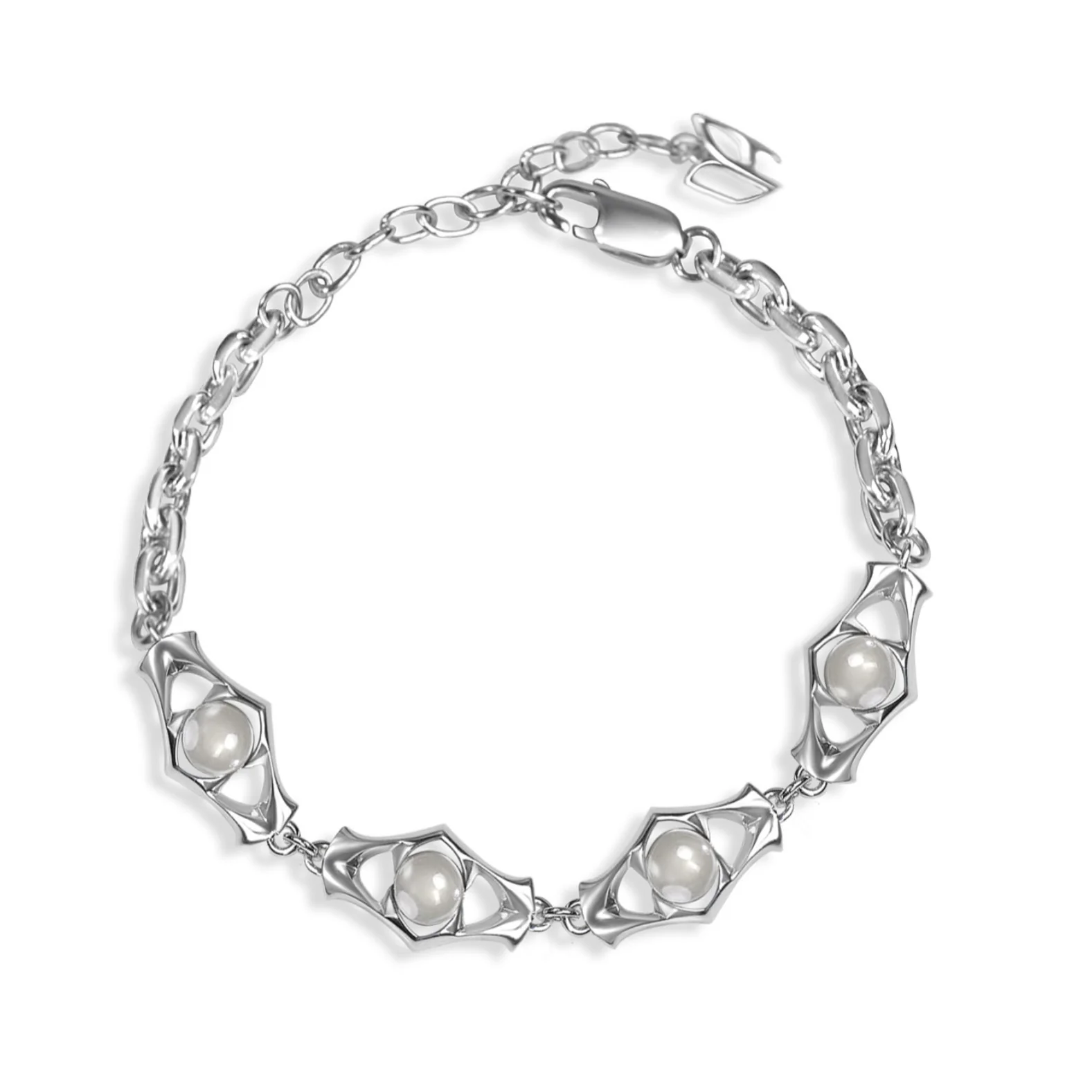 Orbit Bracelet | Silver & Clear Quartz by Outsider Artist