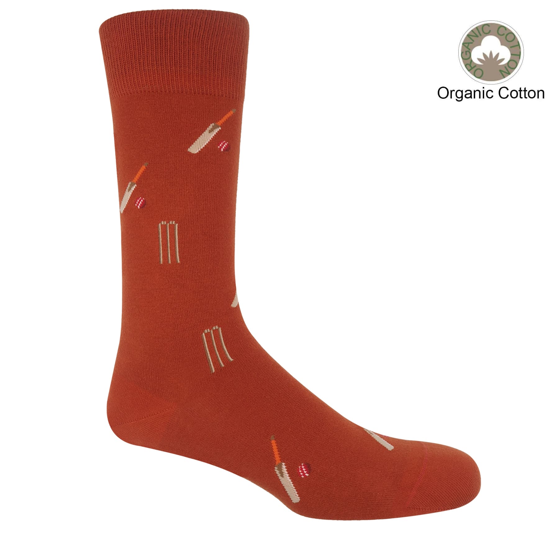 Cricket Men's Socks - Orange by Peper Harow