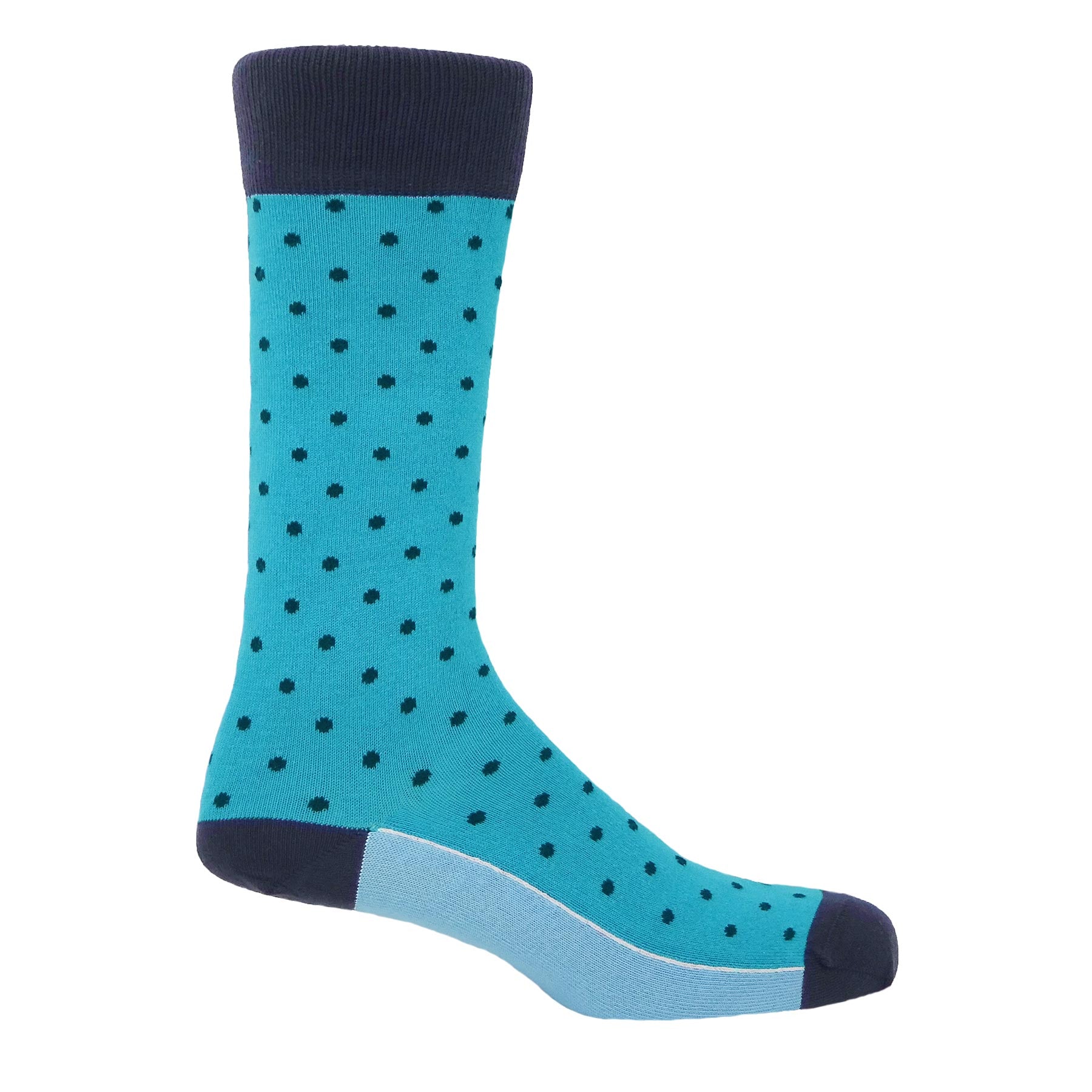 Pin Polka Men's Socks - Azure by Peper Harow