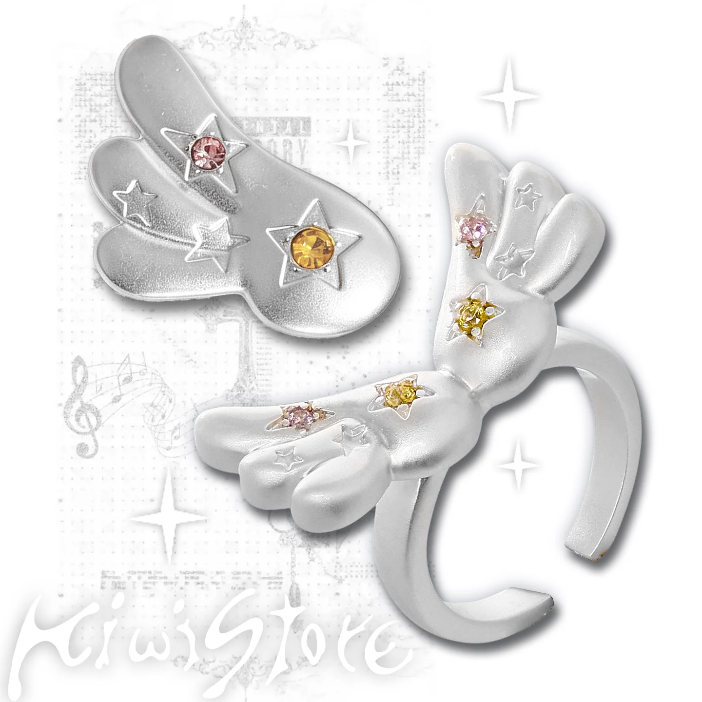 Y2K Angel Wing Hair Clip - Kiwi Store by Land Decora