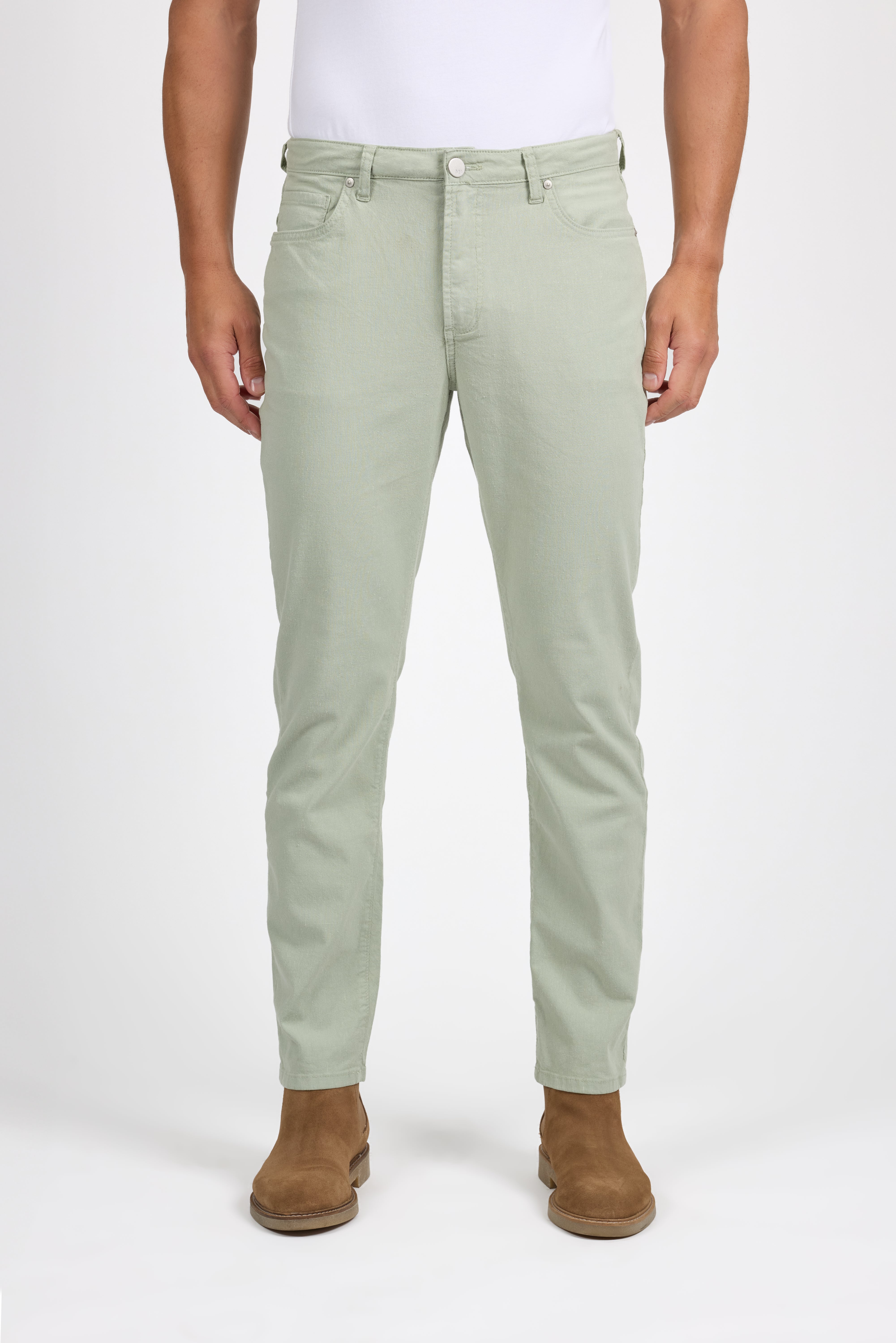 Deniro Mineral Green Stretch Slim Straight Jean by MONFRERE