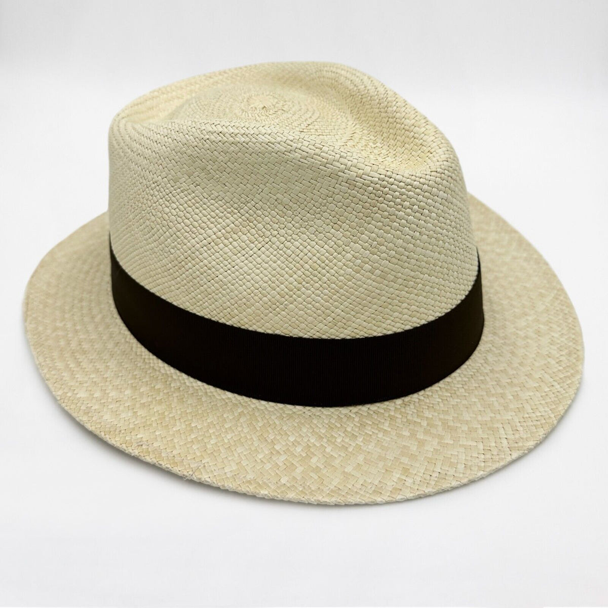 Genuine Trilby Fedora Panama Hat Handwoven In Ecuador - Short Brim - L by ECUALAMA