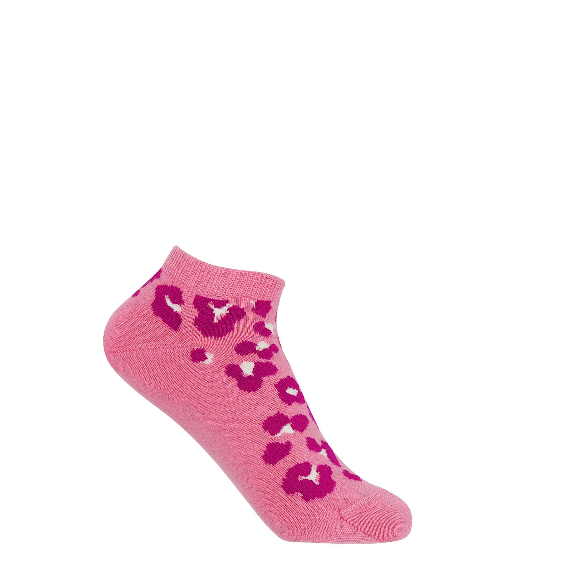 Leopard Women's Trainer Socks - Pink by Peper Harow