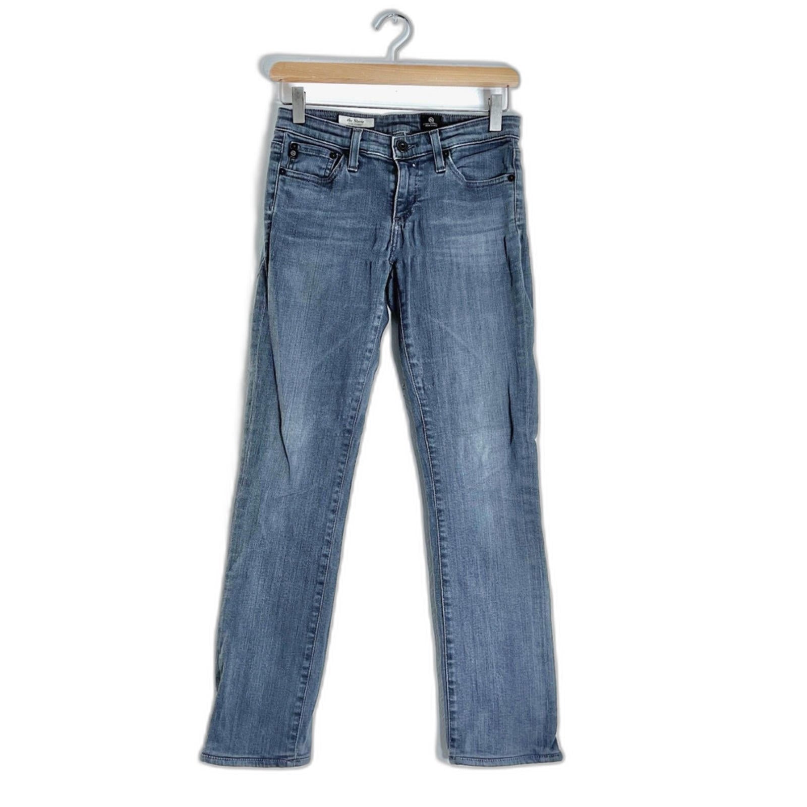 AG Adriano Goldschmied the Stevie Slim Straight Jeans Grey Women's Siz by Hot Girl Secondhand