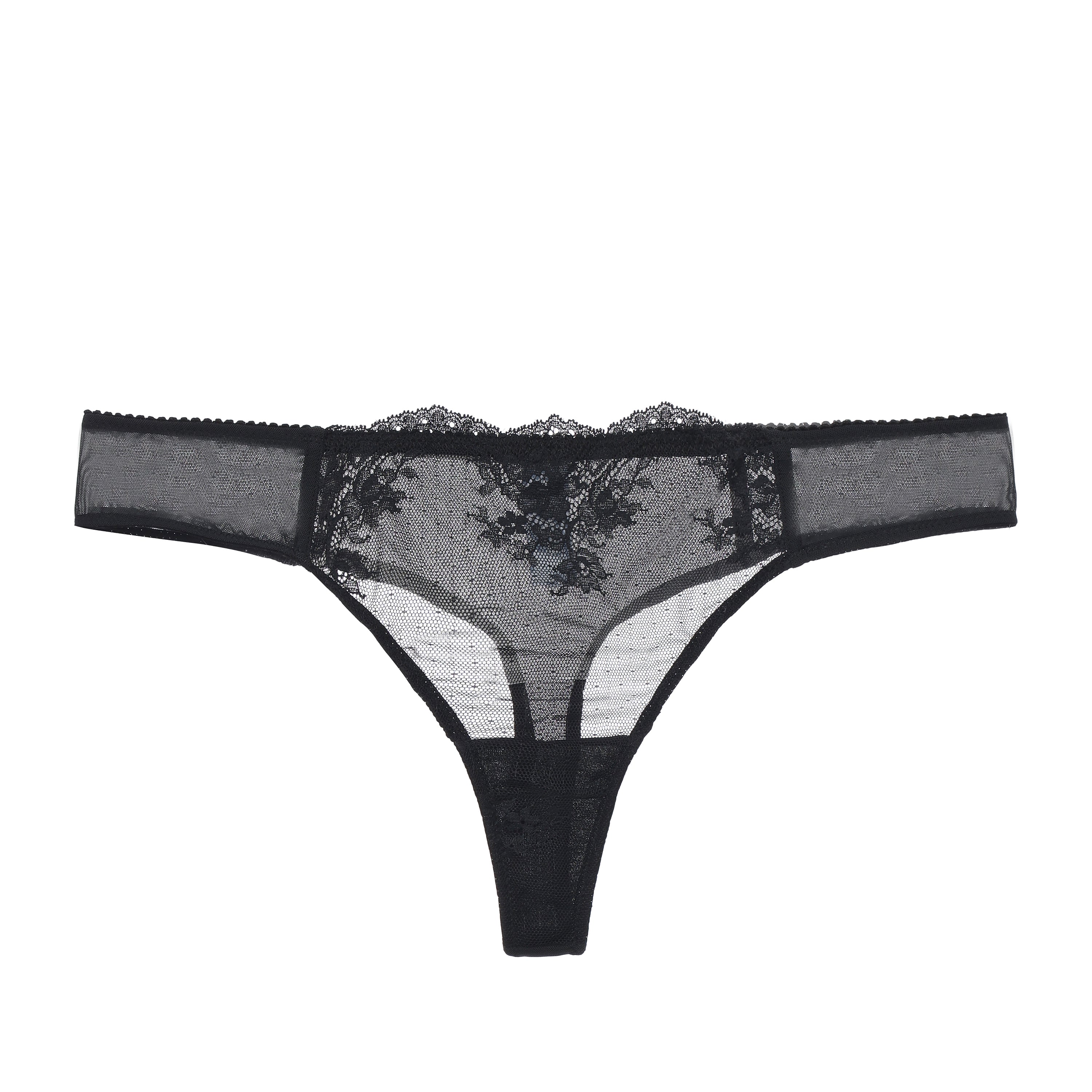 Kim Stretch Lace & Mesh Thong | Amour d'Agnette Lingerie by Amour d'Agnette