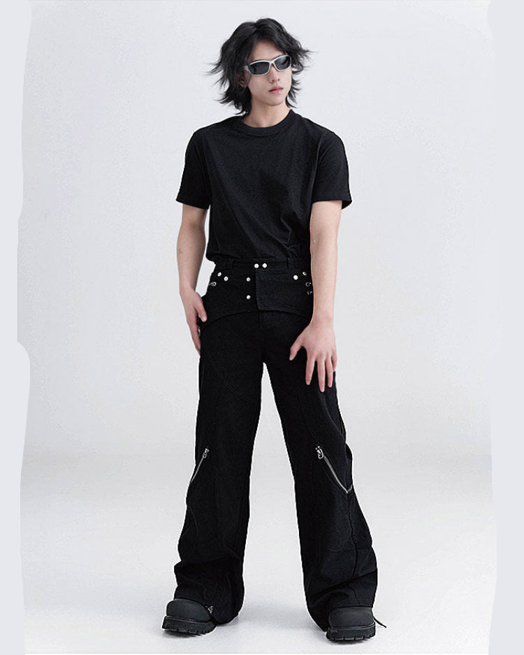 Decon Zip Flare Pants by OFFCULTURE