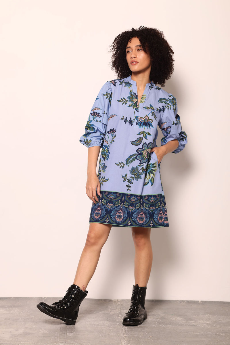 PERIWINKLE MOSAIC FREYA DRESS by Maude Vivante
