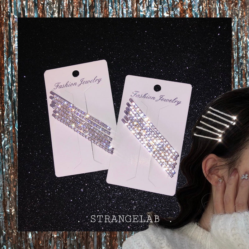 StrangeLab Alligator Clips | 6-Piece Set with Sparkling Rhinestones by Land Decora