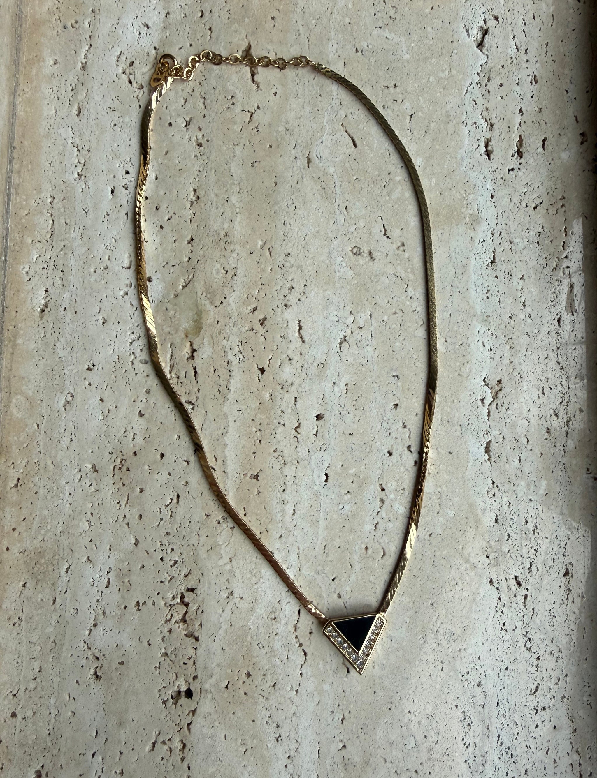 Dior Vintage Crystal & Enamel Pendant Necklace by The Vintage New Yorker