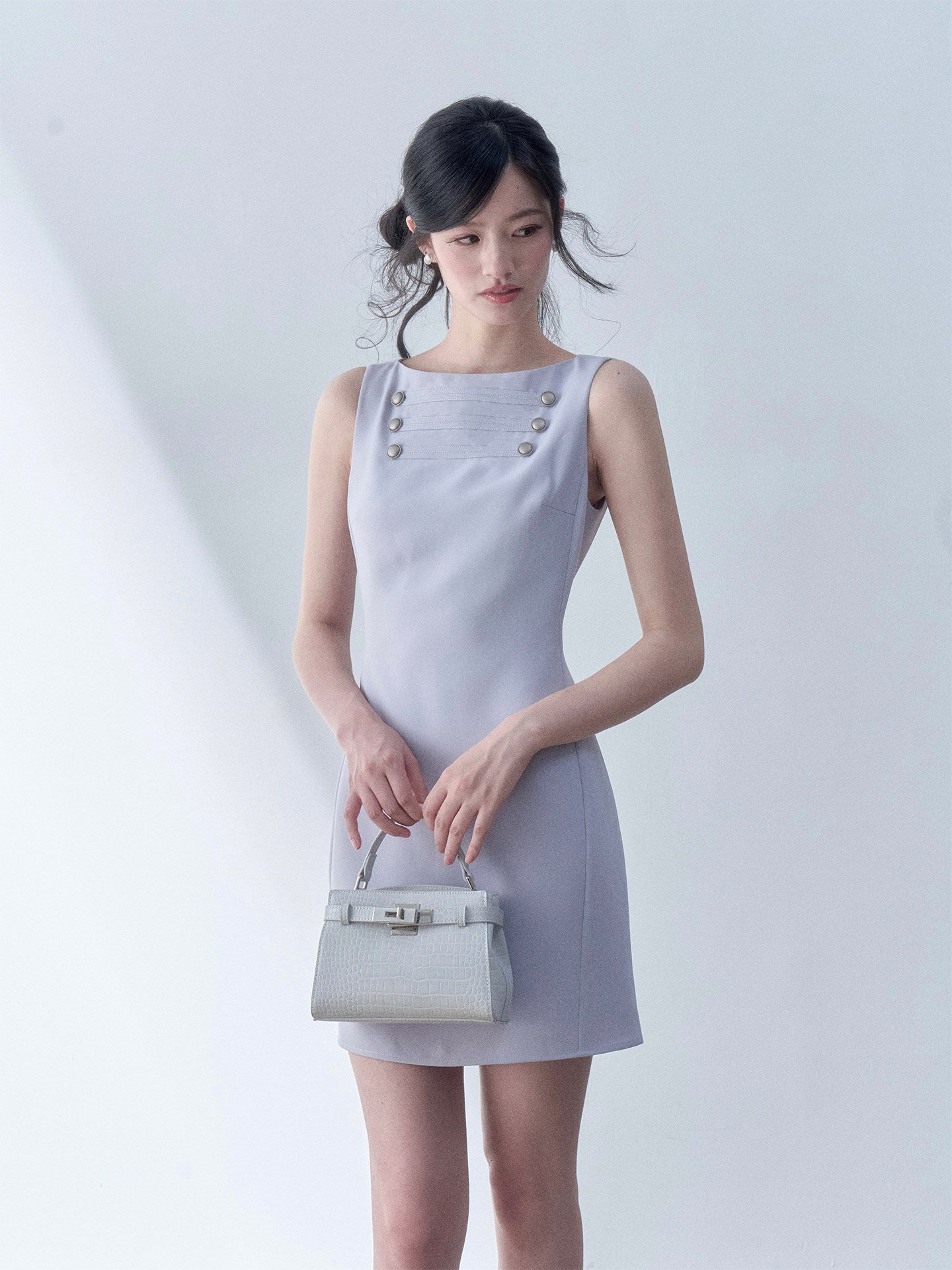 Vintage Lilac Bodycon Dress - SOS SEAMSTRESS by Land Decora