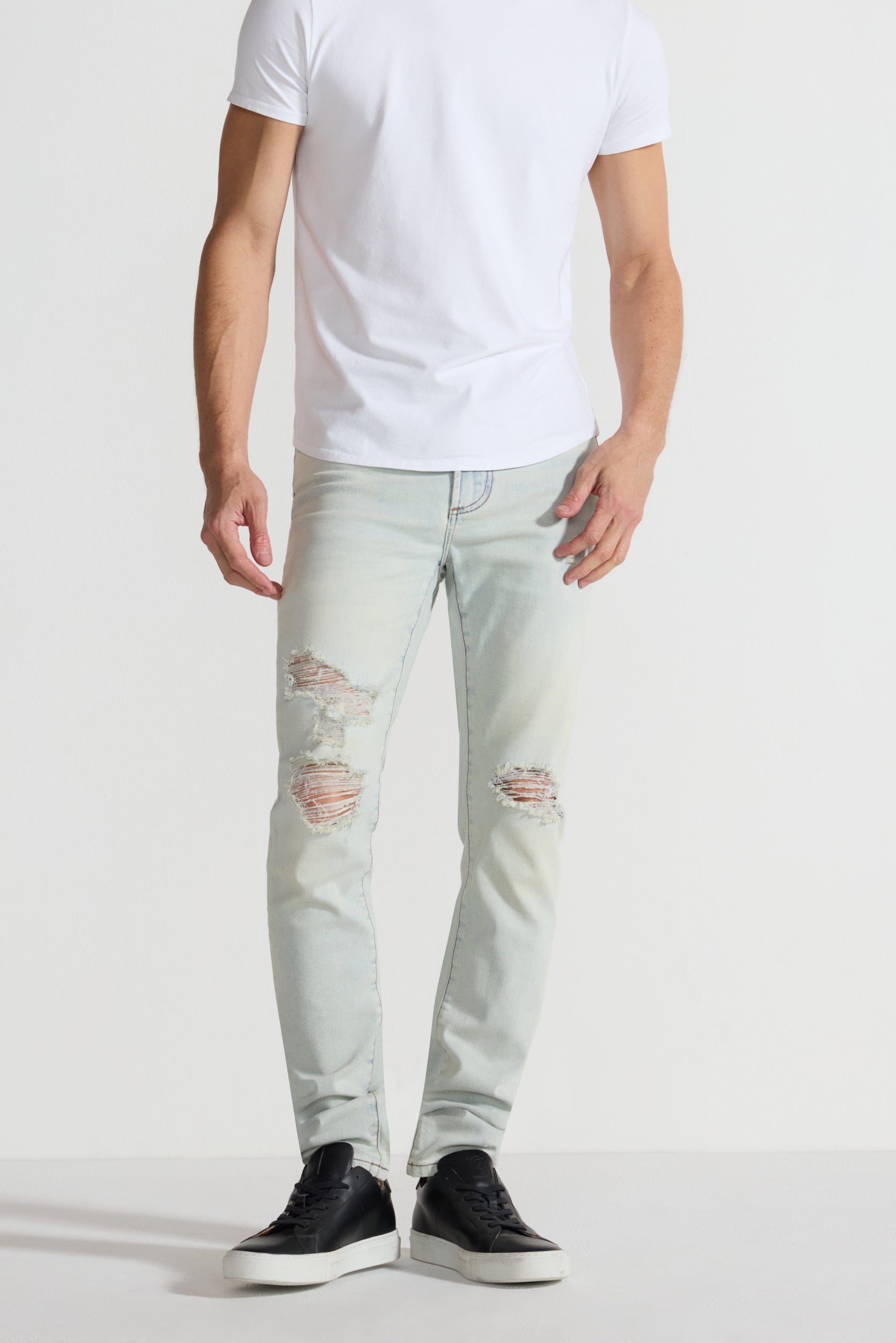 Greyson Distressed Bleeker Skinny Stretch Jean by MONFRERE