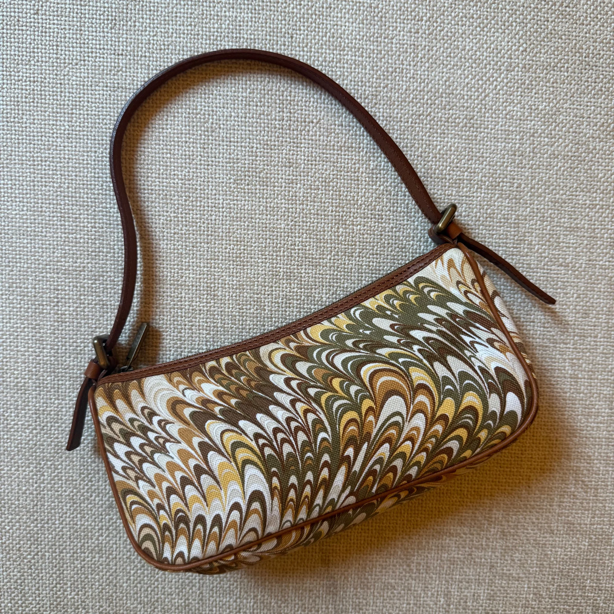 Celine Vintage Marbled Shoulder Bag by The Vintage New Yorker