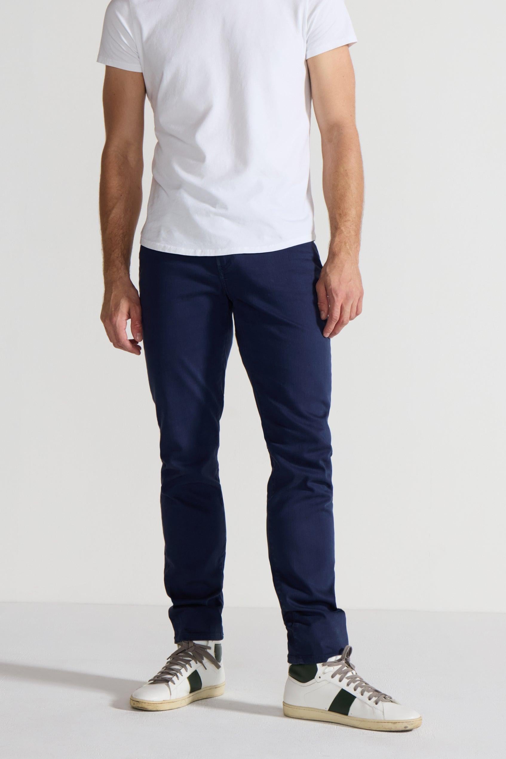 Brando Parisian Luxe Navy Stretch Slim Jean by MONFRERE