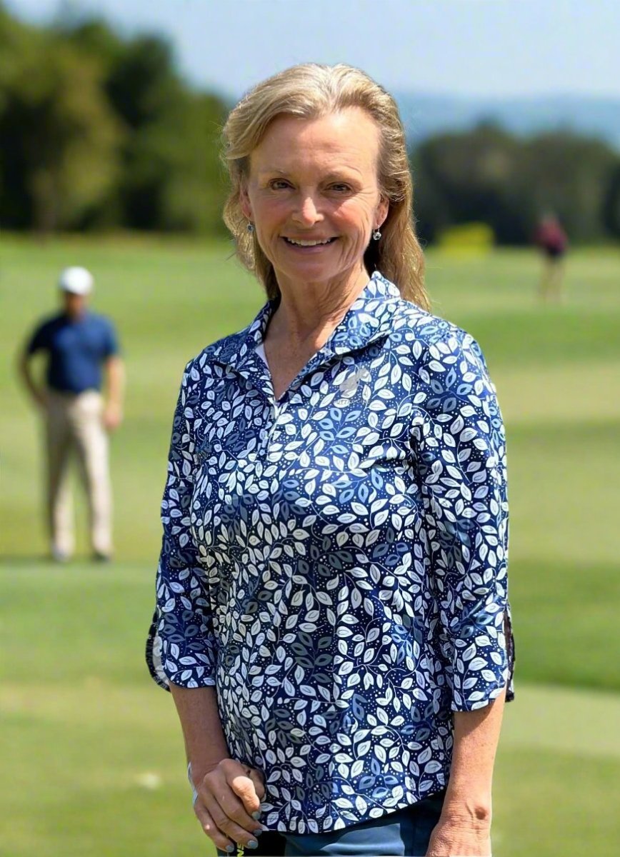Tee Off 3/4 Sleeve Polo by Putter Girl