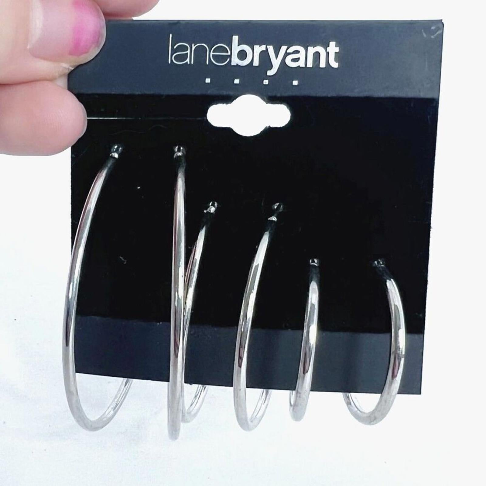 NWT Lane Bryant Set Silver Hoop Earrings by Hot Girl Secondhand