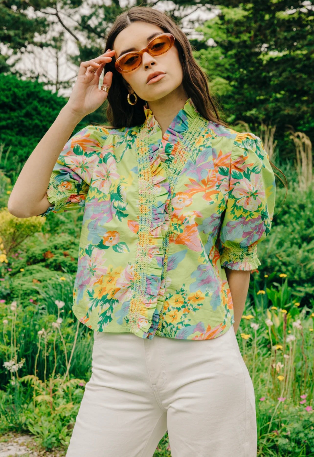Zuri Short Sleeve Top in Mitzi Floral Print by Sierra Deene