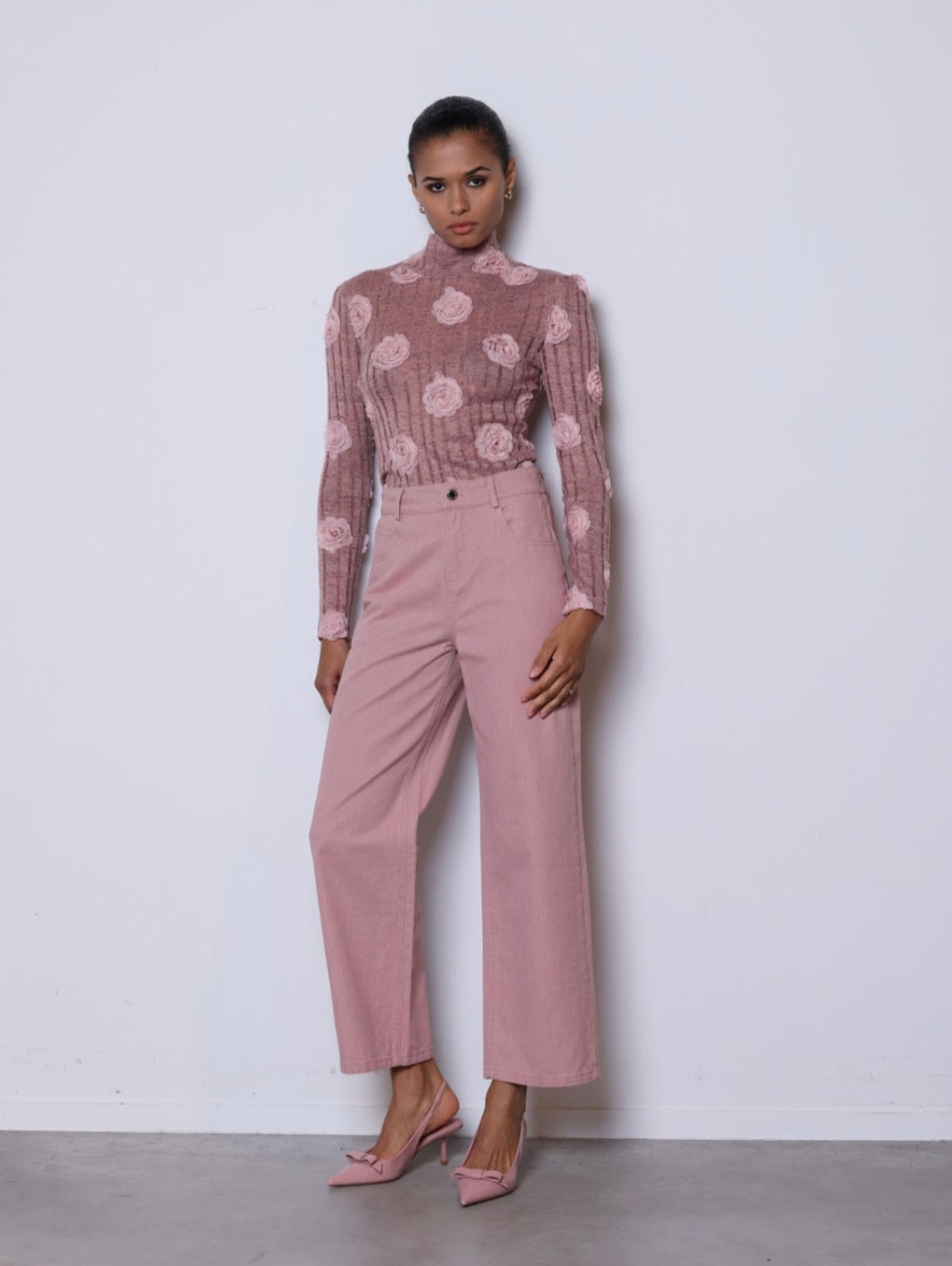Dream Catcher Marnie Turtleneck in Old Pink by Sierra Deene