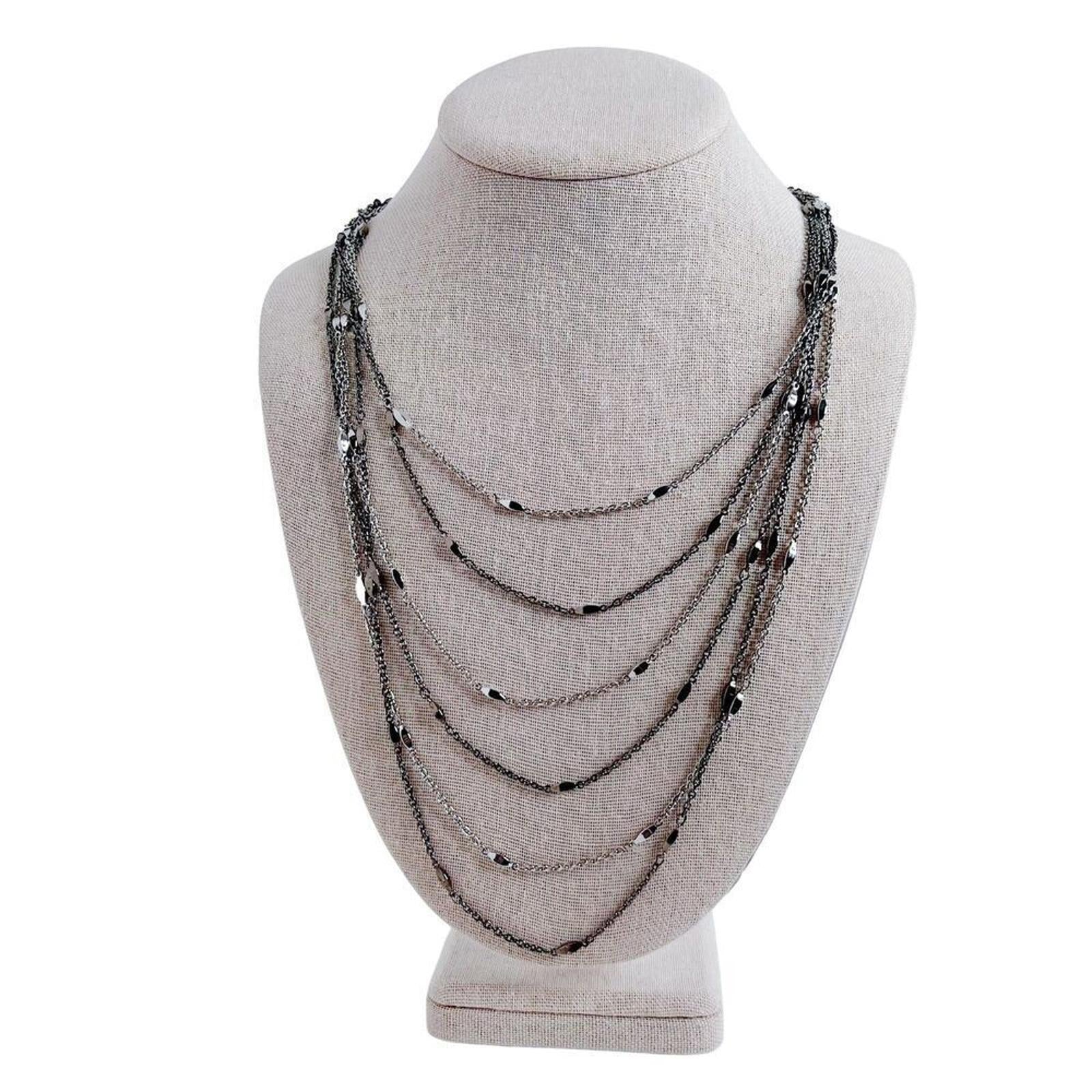 Vintage Multistrand Silver Chain Necklace Grunge Punk Boho Bohemian by Hot Girl Secondhand