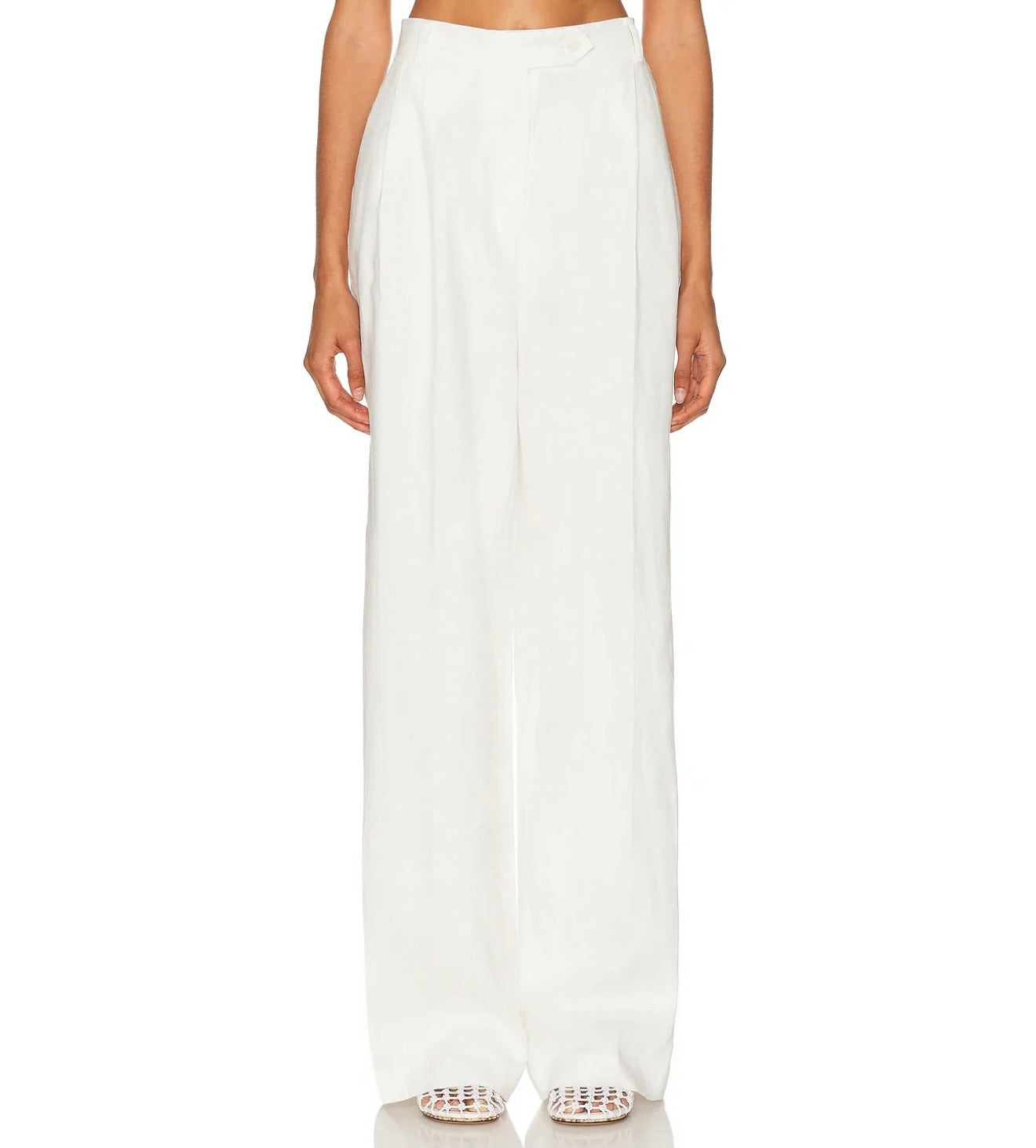 SANS FAF Ravello Linen High Waisted Trousers by Sierra Deene