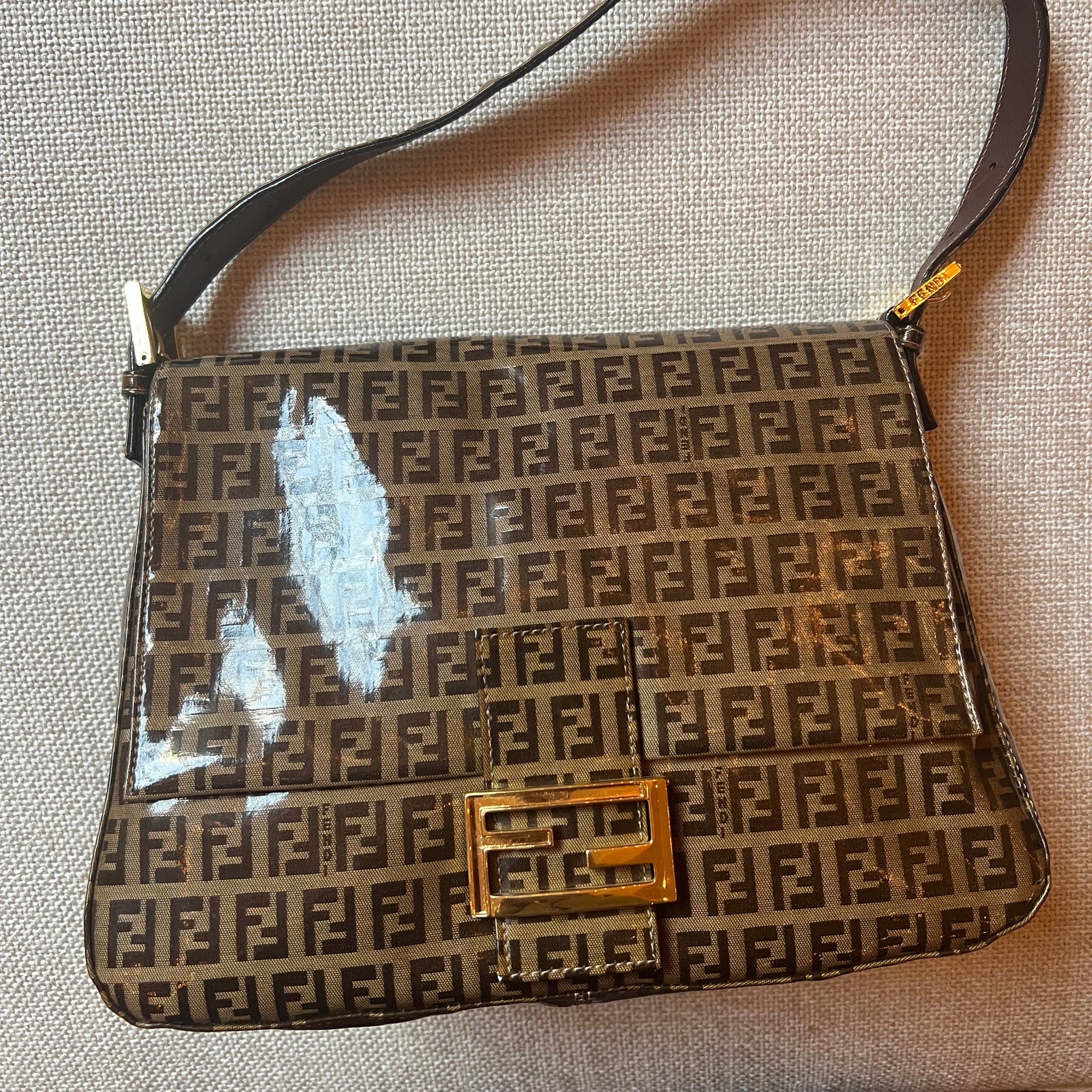 Fendi Zucchino Mama Baguette by The Vintage New Yorker