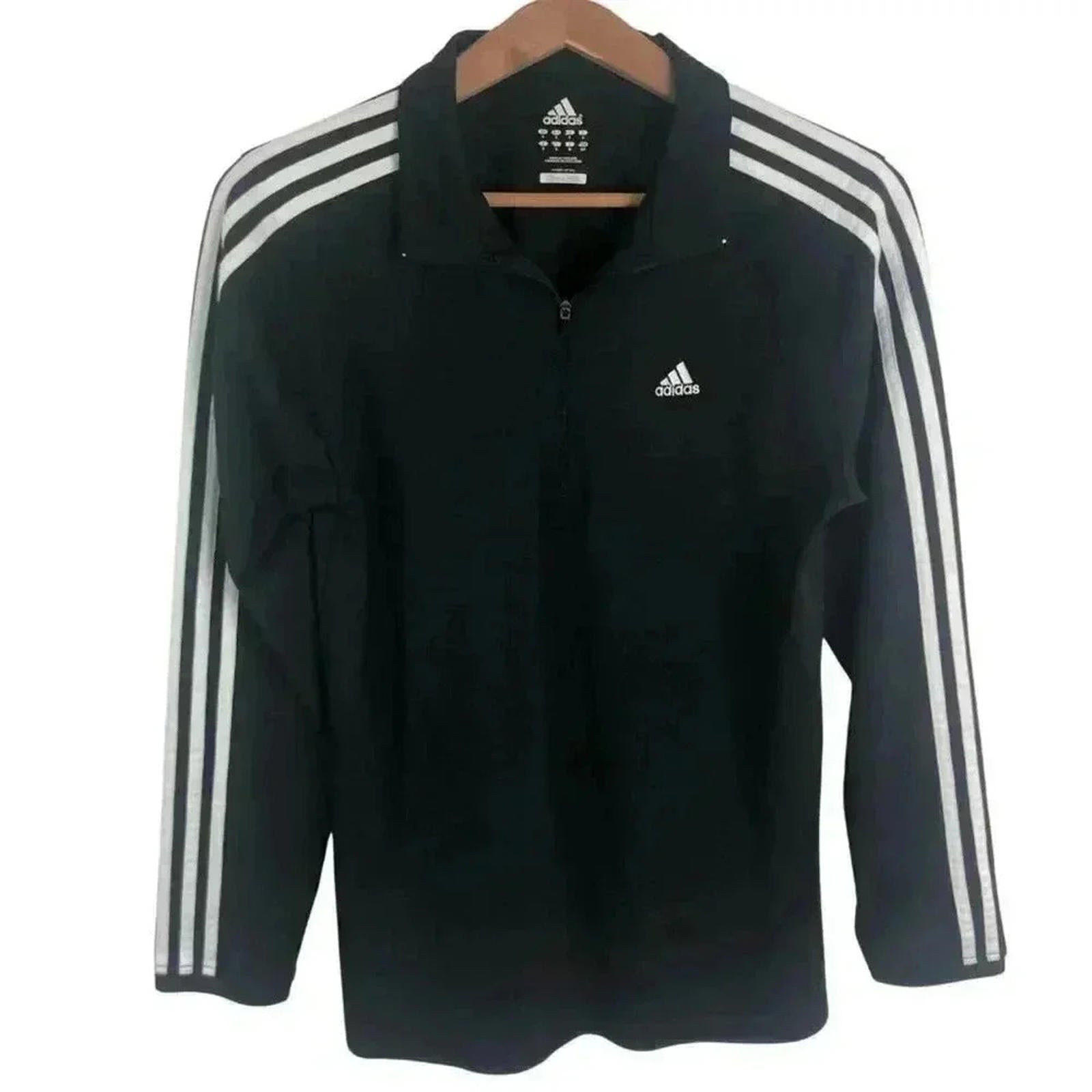 Adidas Striped Sports Zip Up Jacket by Hot Girl Secondhand