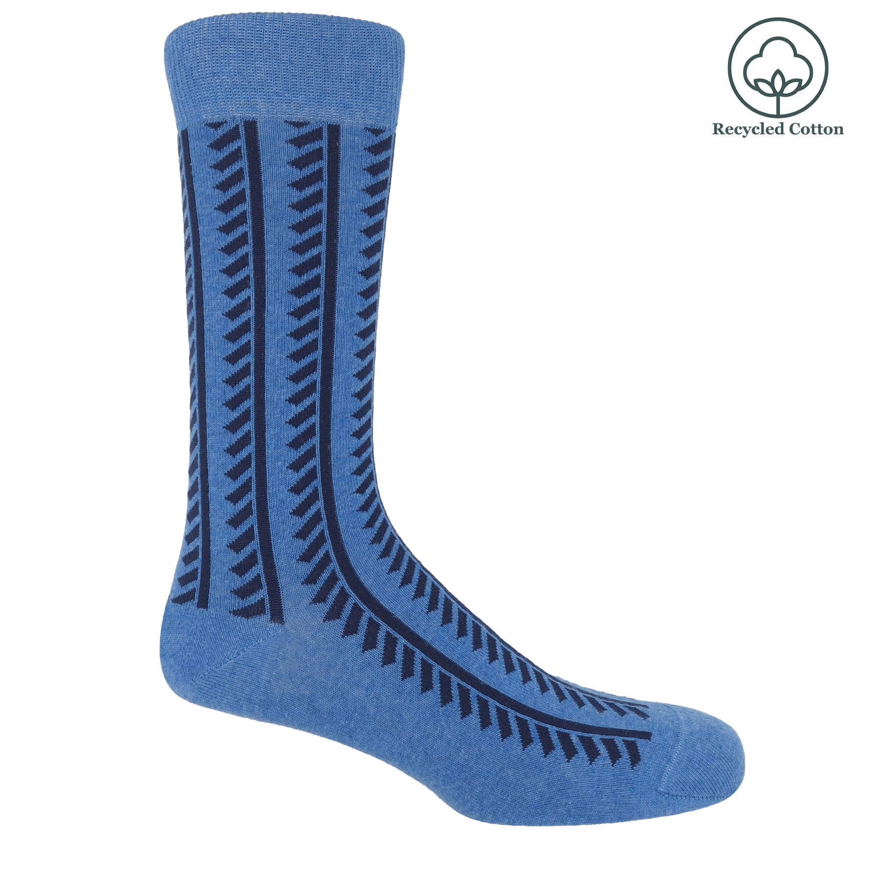 Vector Stripe Men's Socks - Blue by Peper Harow