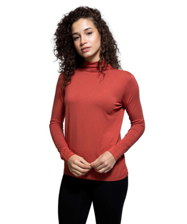 Mock Neck Relaxed Fit Cropped Top by A to Z Tees