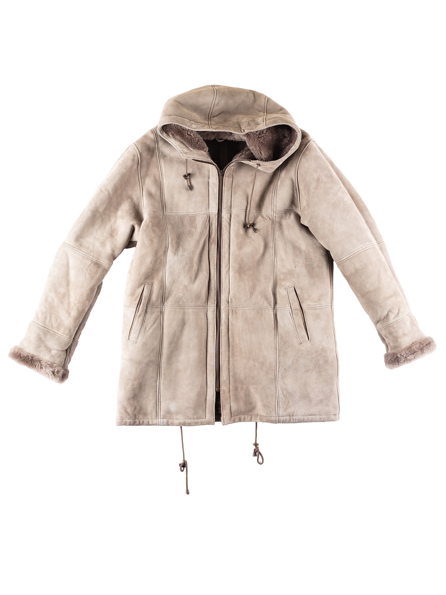 Vintage 90's Women Sheepskin Coat in Gray by Northern Grip