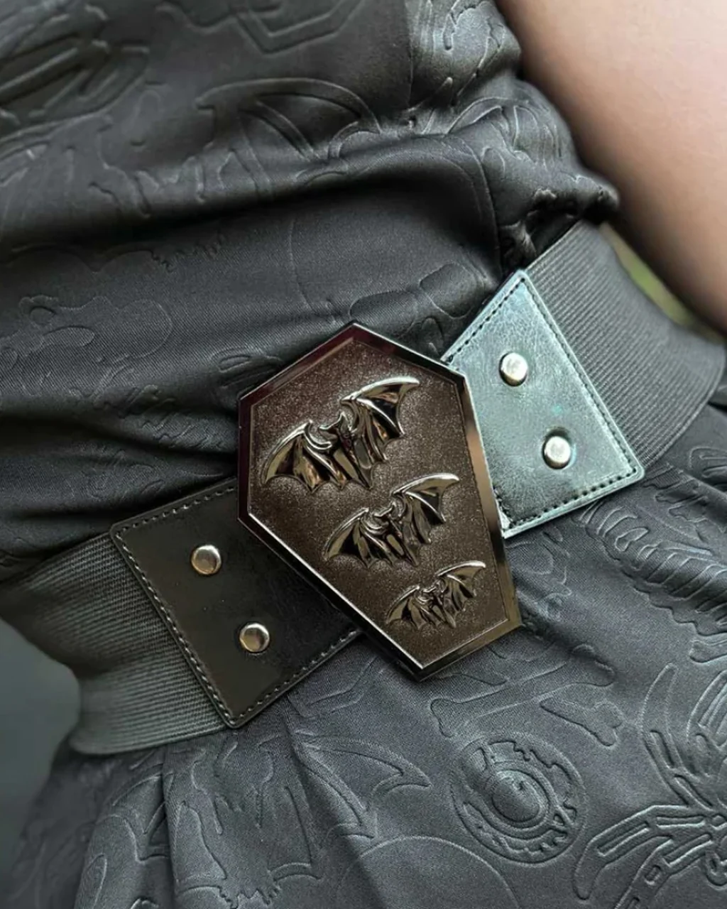 Elastic Waist Belt Bat Coffin by KATAKOMB