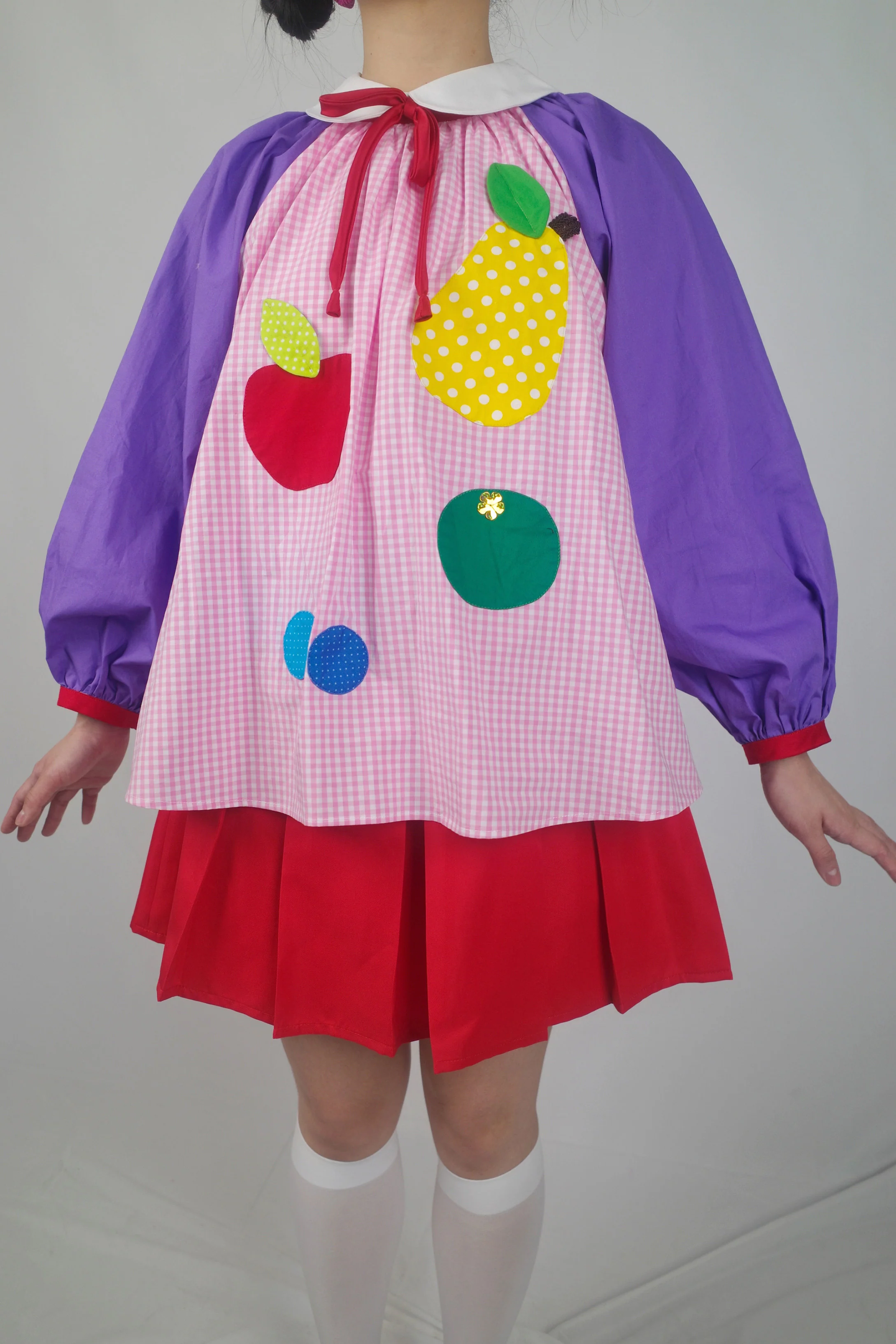 Colorful Fruit Patchwork Purple Pullover Top - GOODBABY by Land Decora