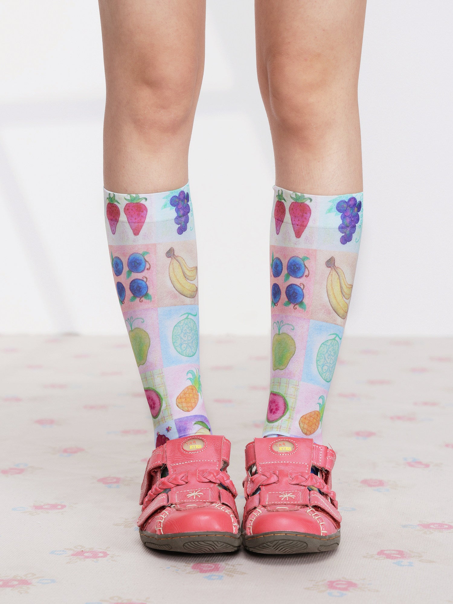 Fruit Print Mid Calf Socks Y2K Kawaii - FRUITS by Land Decora