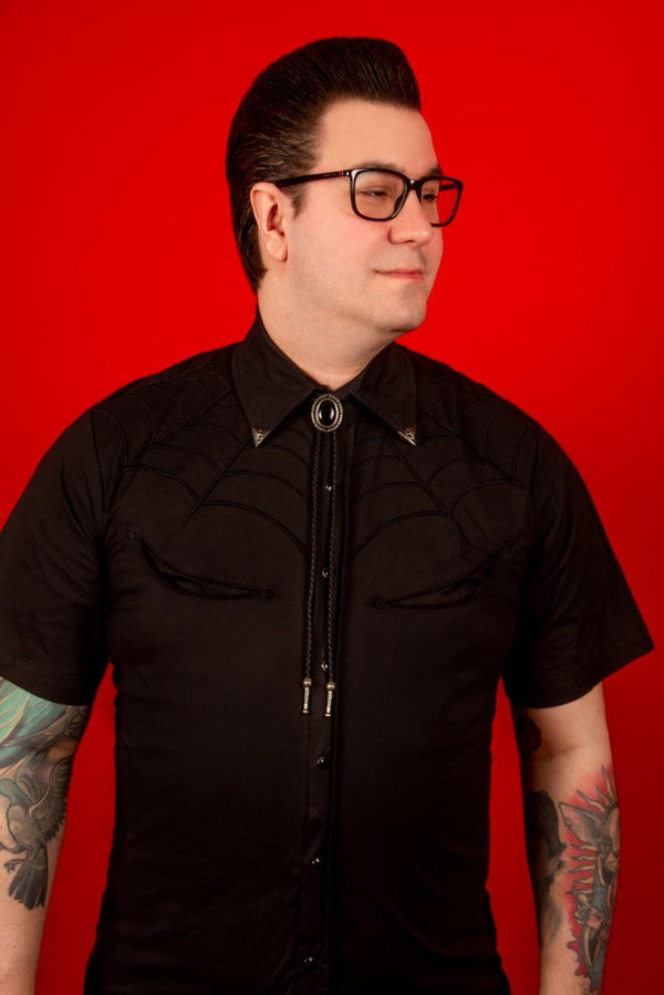 Black Bolo Tie by KATAKOMB