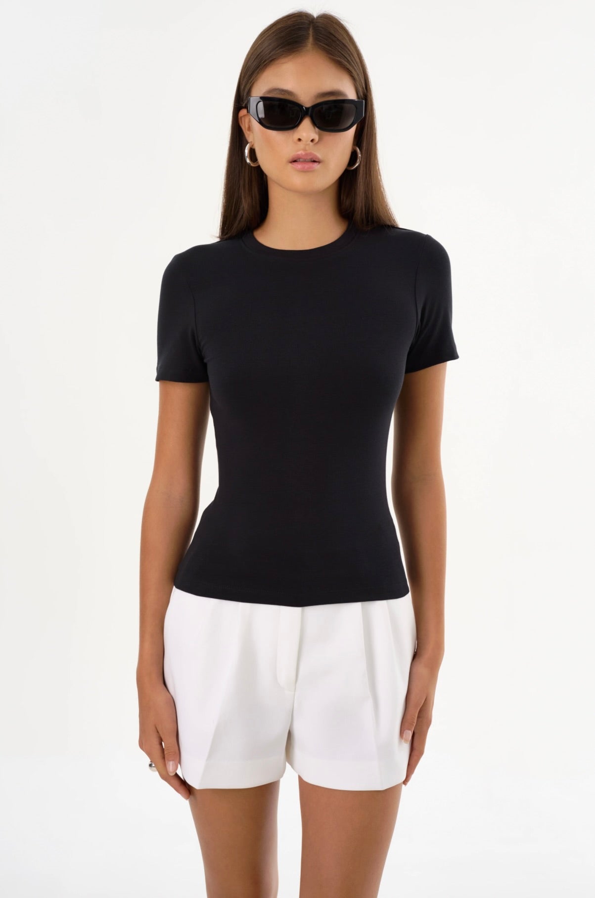 Moa Jersey Crew Neck Tee - Black by Sierra Deene