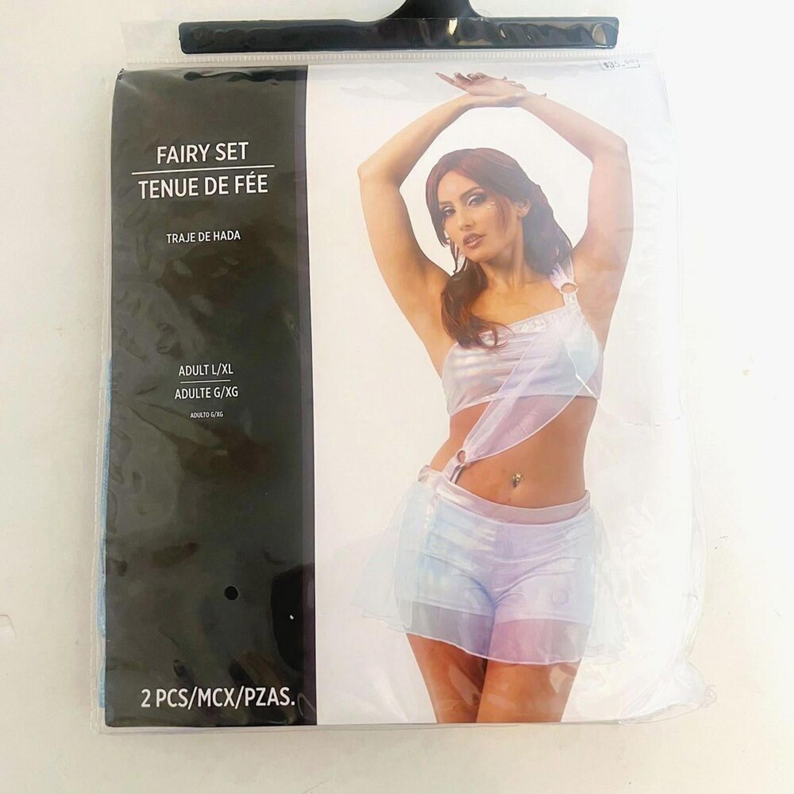 NWT Iridescent Fairy Set Halloween Costume Rave Party Women's Size L/X by Hot Girl Secondhand