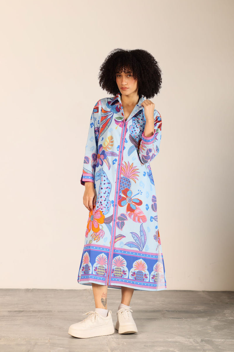 AZURE SAFARI ELIZA DRESS by Maude Vivante