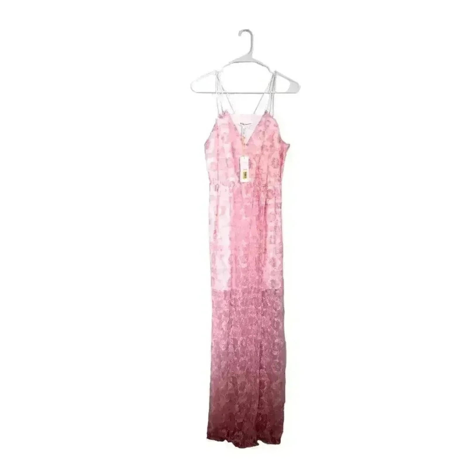 NWT BCBG Surplice Pink Lace Maxi Dress Boho Chic Formal Prom Women's S by Hot Girl Secondhand