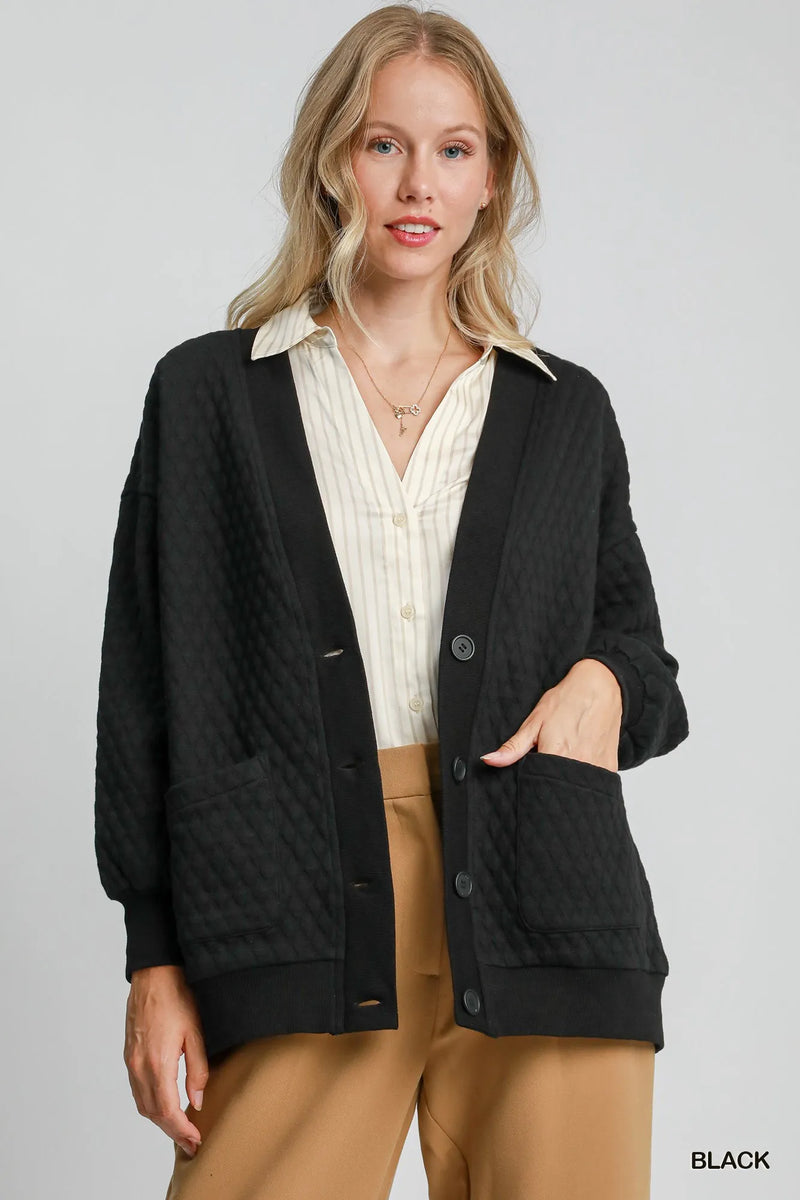 BUTTON-UP JACQUARD CARDIGAN by RAËLIV