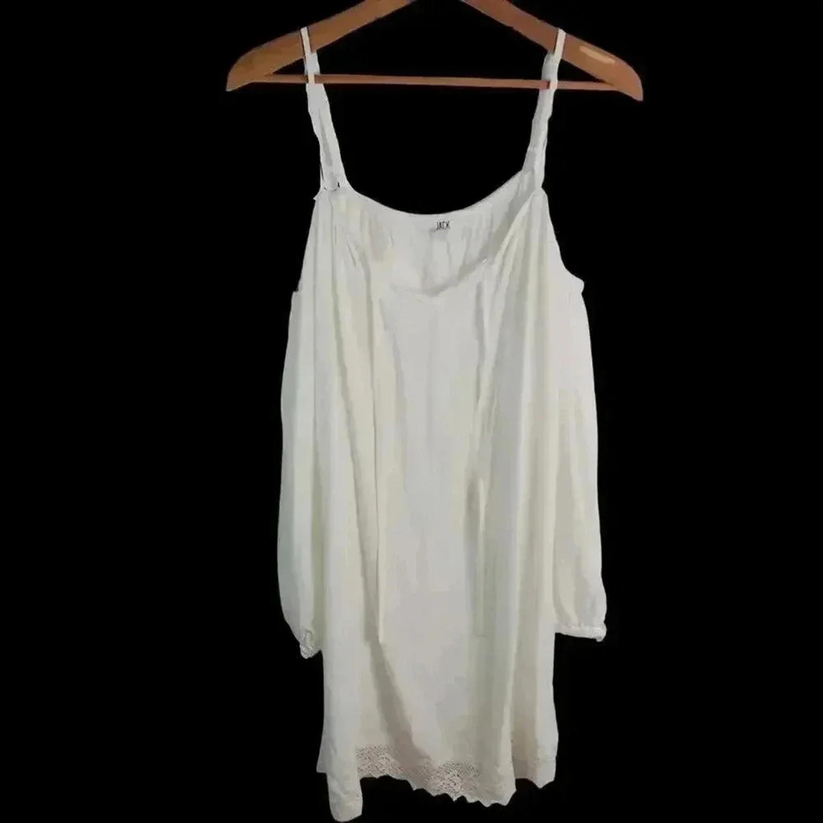 NWOT Jack White Off the Shoulder Blouse Dress Swim Beach Coverup Size by Hot Girl Secondhand