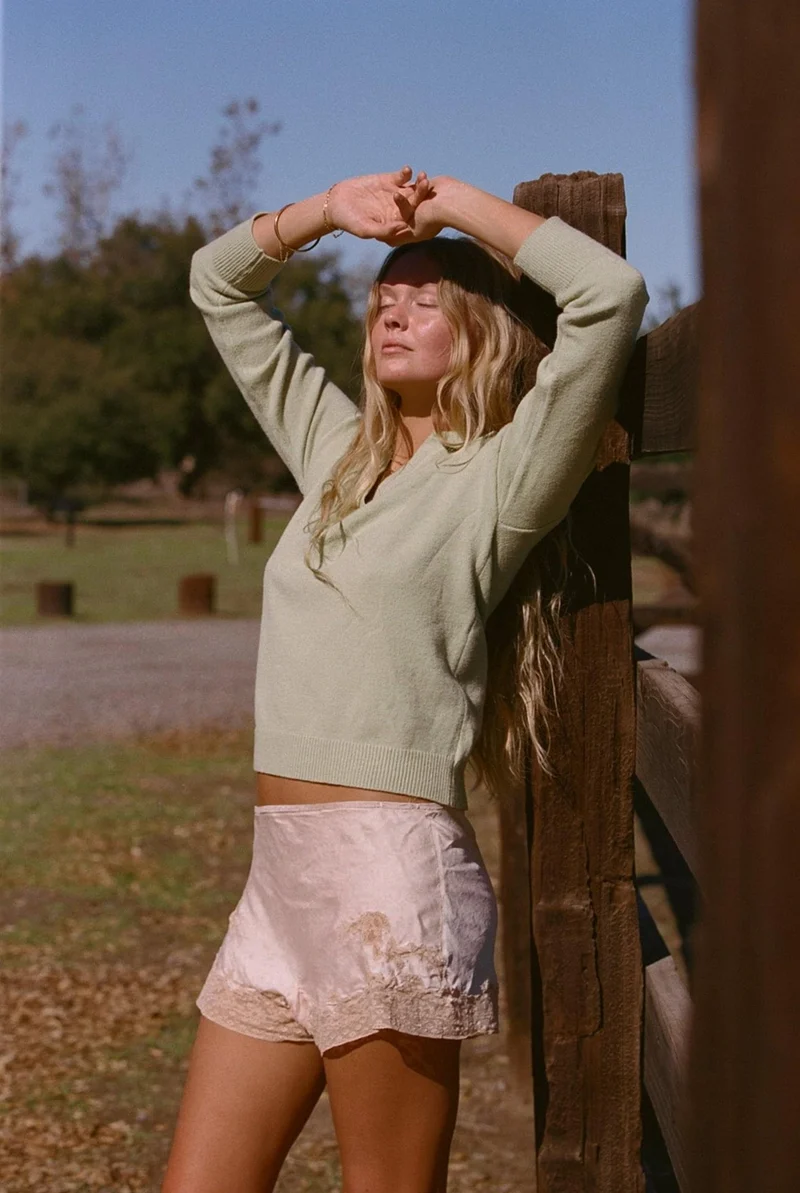 Thomas Sweater - Green Collared Sweater by Merritt Charles