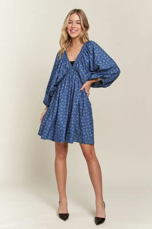 ADORA Batwing Sleeves Floral Dress by RAËLIV