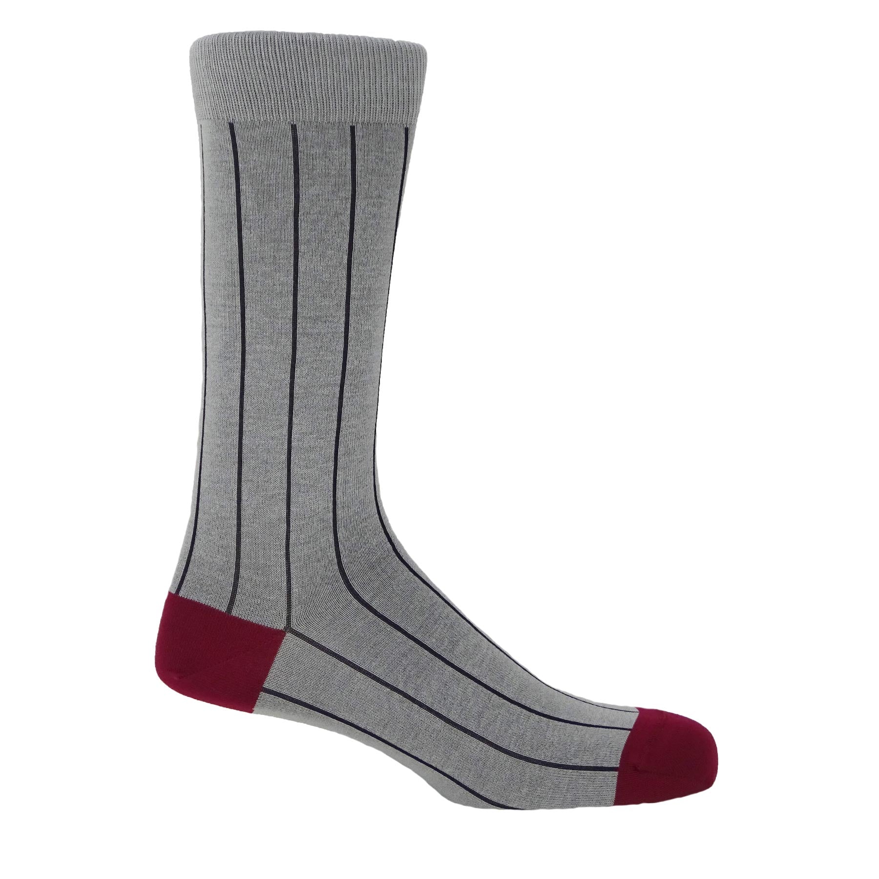 Pin Stripe Men's Socks - Ash by Peper Harow