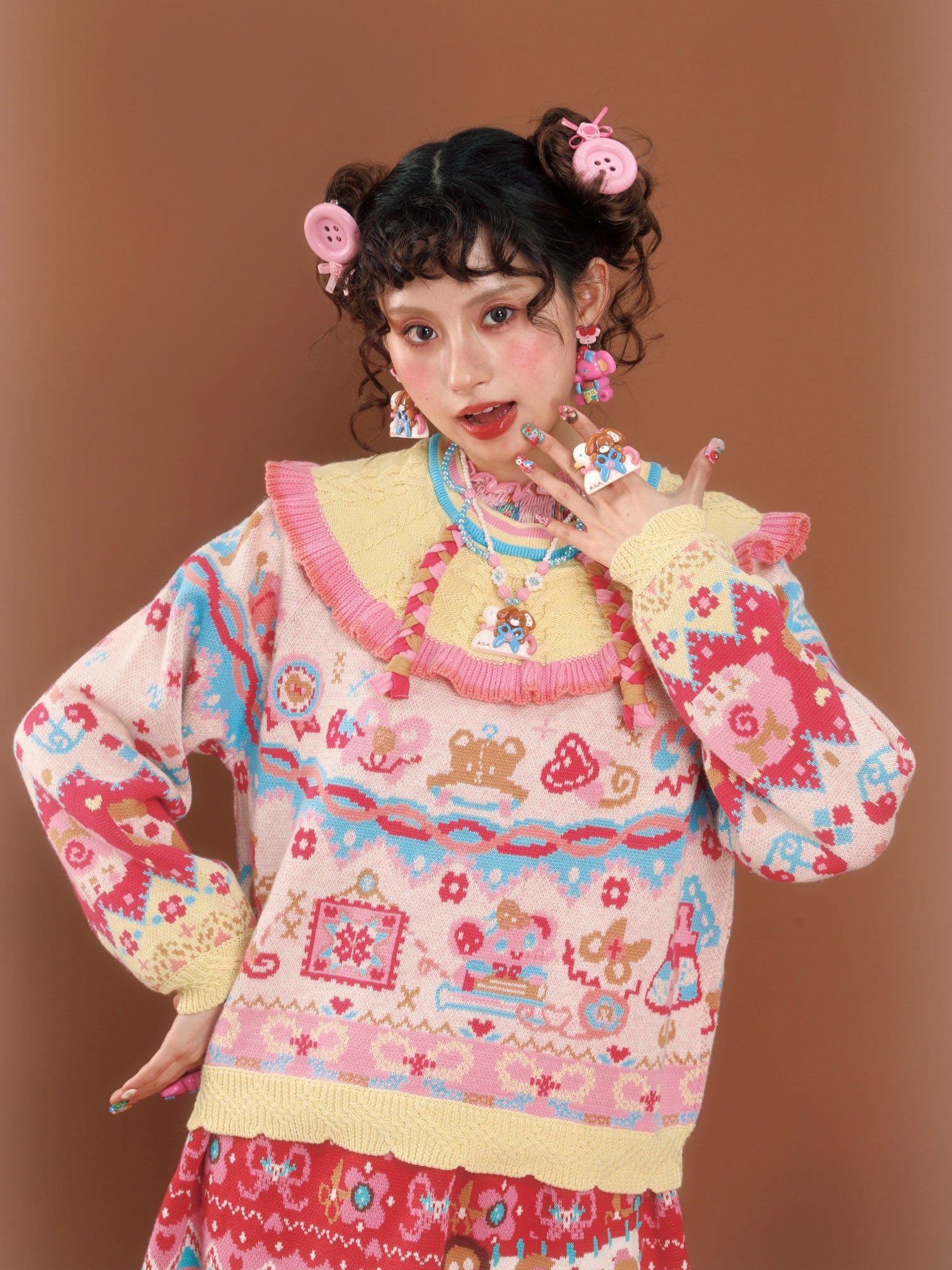 Decora Kei Cable Knit Sweater - LutraJump by Land Decora